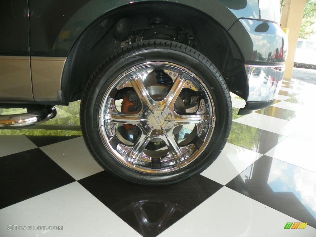 2005 F150 XLT SuperCrew - Aspen Green Metallic / Tan photo #8
