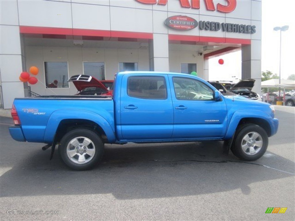 2008 Tacoma V6 PreRunner TRD Sport Double Cab - Speedway Blue / Graphite Gray photo #8