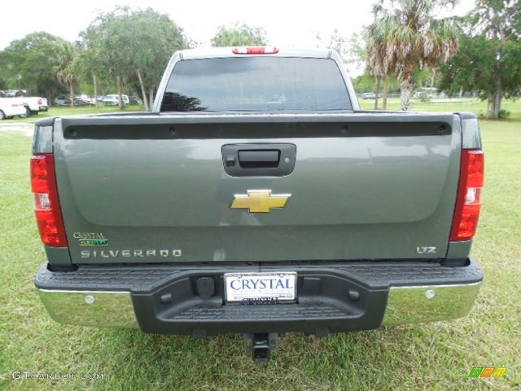 2011 Silverado 1500 LTZ Crew Cab 4x4 - Steel Green Metallic / Dark Cashmere/Light Cashmere photo #7