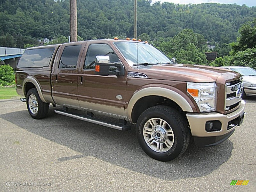 2011 F250 Super Duty King Ranch Crew Cab 4x4 - Golden Bronze Metallic / Chaparral Leather photo #11