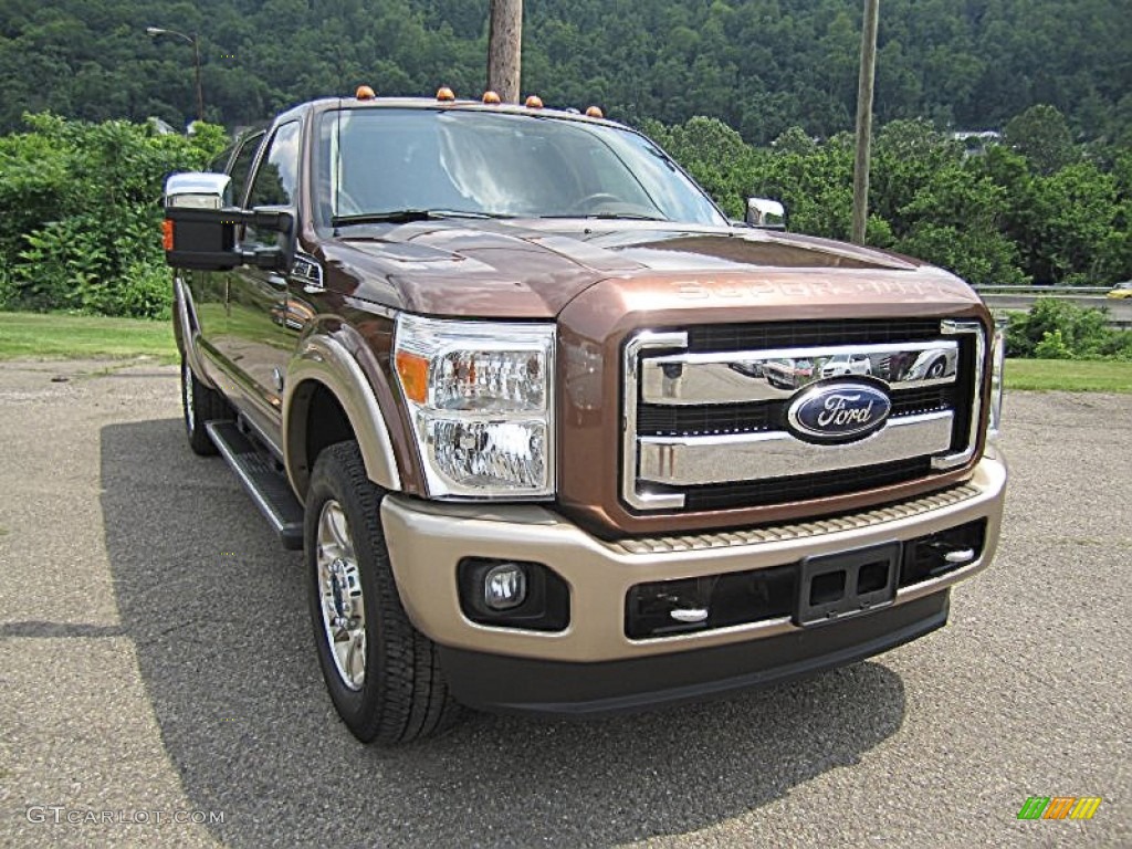 2011 F250 Super Duty King Ranch Crew Cab 4x4 - Golden Bronze Metallic / Chaparral Leather photo #12