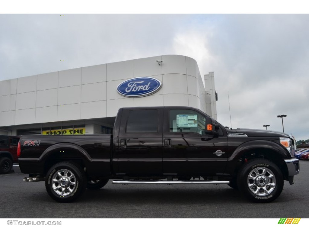 2013 F250 Super Duty Lariat Crew Cab 4x4 - Kodiak Brown Metallic / Adobe photo #2