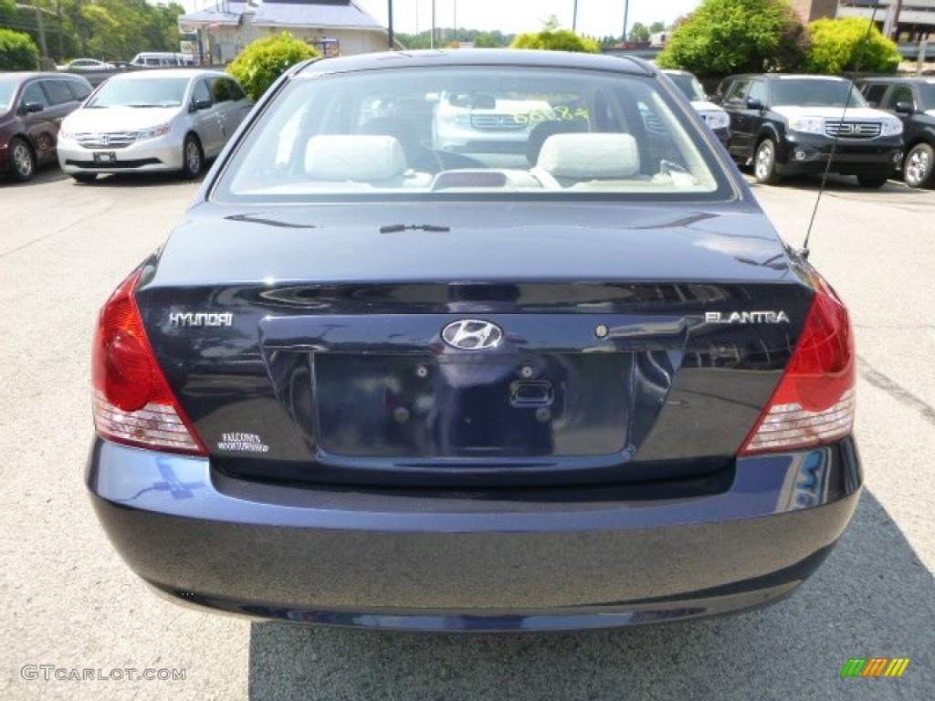 2006 Elantra GLS Sedan - Moonlit Dark Blue / Beige photo #4