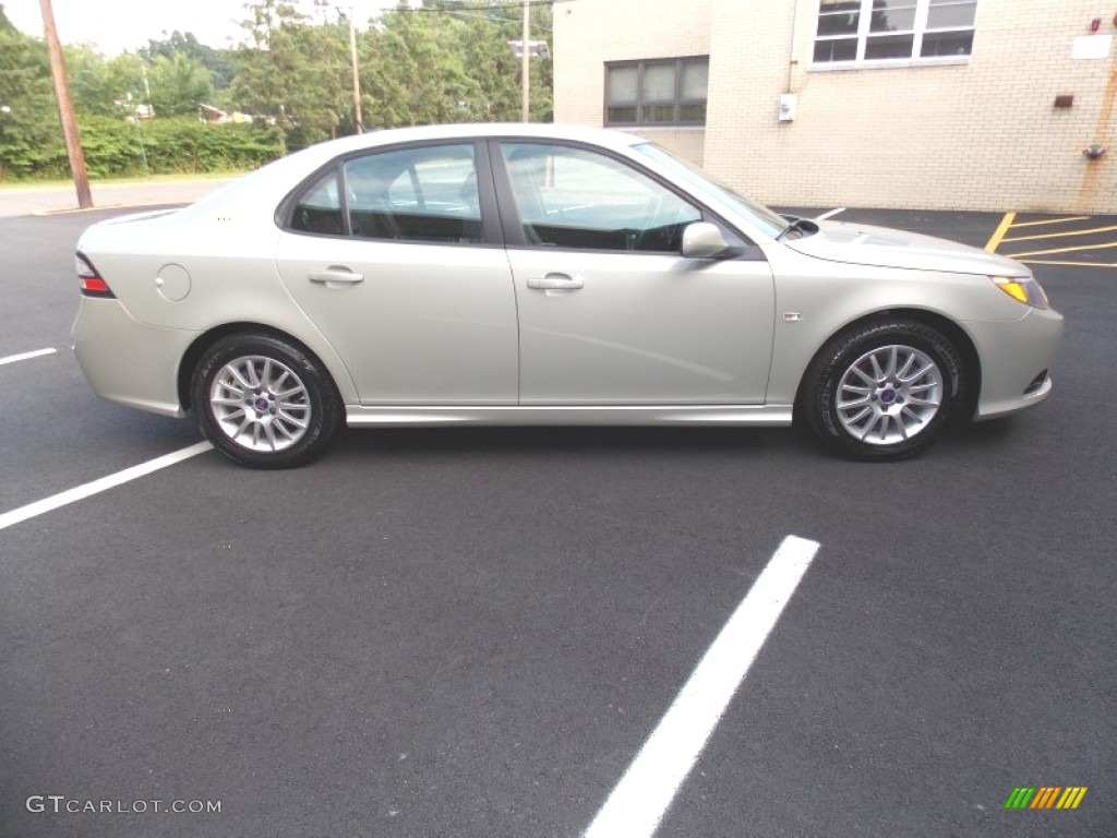 2008 9-3 2.0T Sport Sedan - Parchment Silver Metallic / Black photo #4