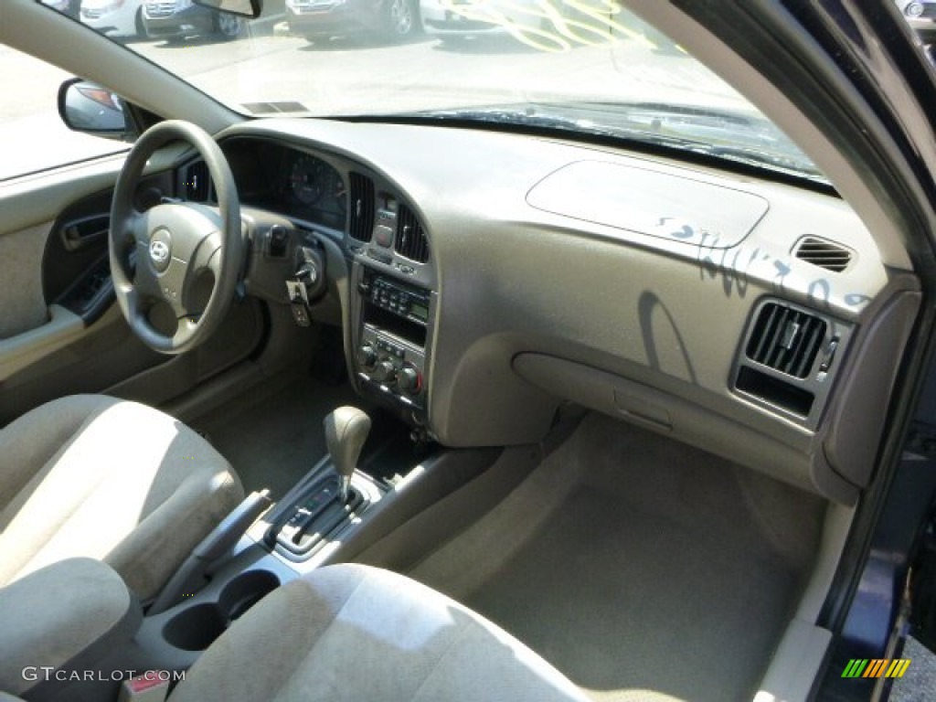 2006 Elantra GLS Sedan - Moonlit Dark Blue / Beige photo #11