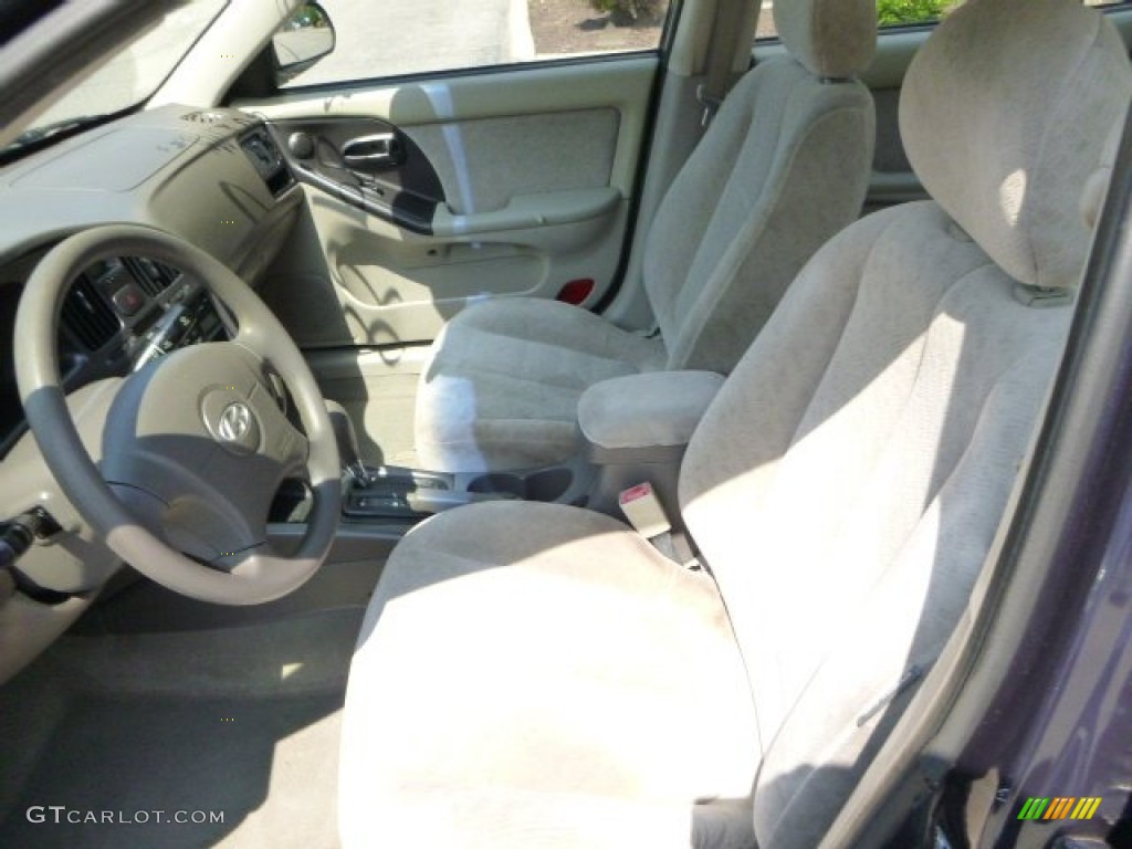 2006 Elantra GLS Sedan - Moonlit Dark Blue / Beige photo #15