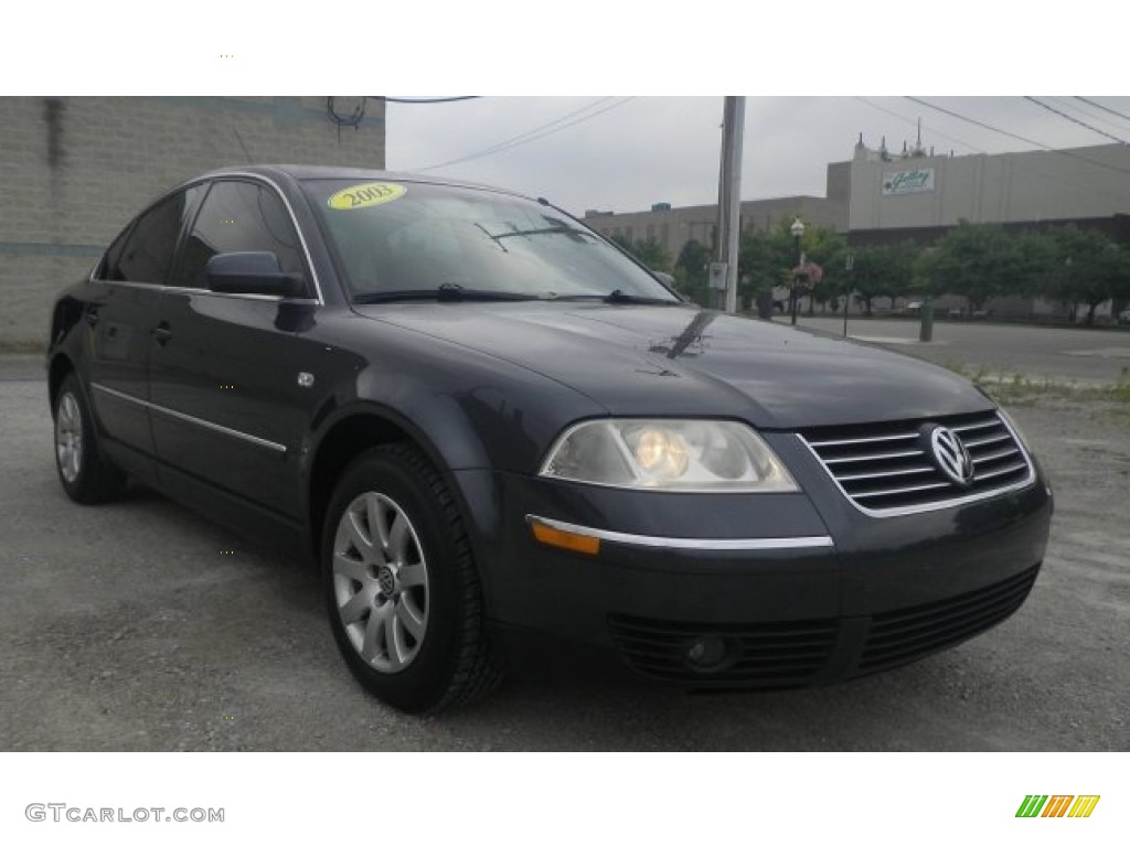 2003 Passat GLS Sedan - Indigo Blue Pearl / Grey photo #1