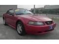 2002 Laser Red Metallic Ford Mustang V6 Convertible  photo #1