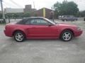 2002 Laser Red Metallic Ford Mustang V6 Convertible  photo #2