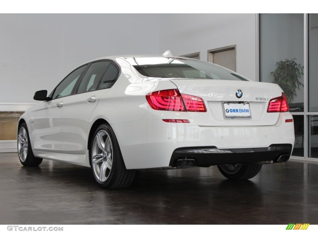 2013 5 Series 550i Sedan - Alpine White / Cinnamon Brown photo #4