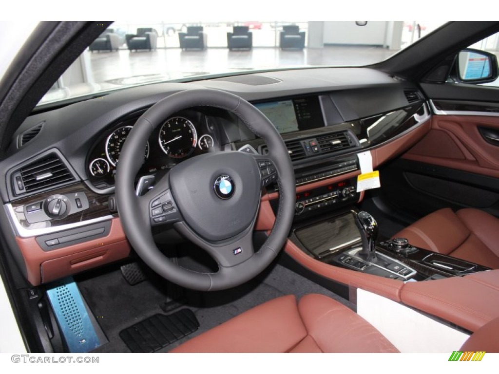 Cinnamon Brown Interior 2013 BMW 5 Series 550i Sedan Photo #82651603