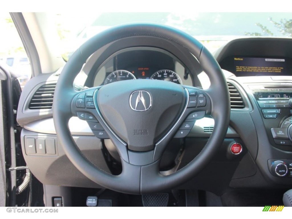 2014 Acura RDX Technology Ebony Steering Wheel Photo #82653150