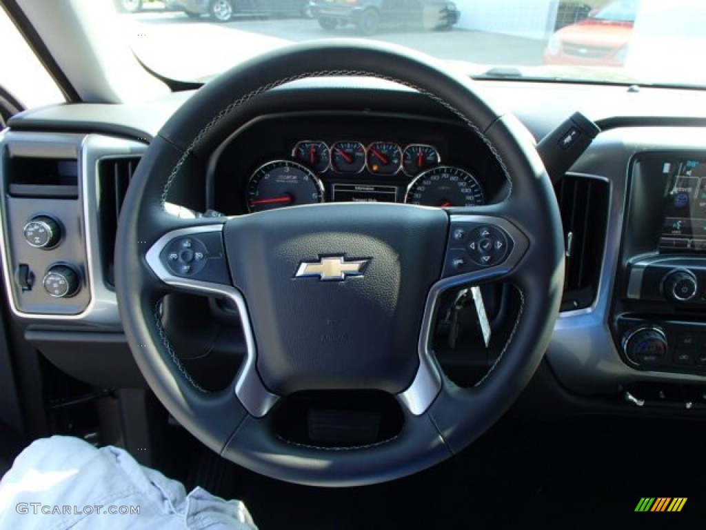 2014 Chevrolet Silverado 1500 LT Crew Cab 4x4 Jet Black Steering Wheel Photo #82653352