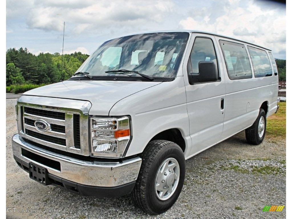 Oxford White 2011 Ford E Series Van E350 XLT Extended Passenger Exterior Photo #82653463