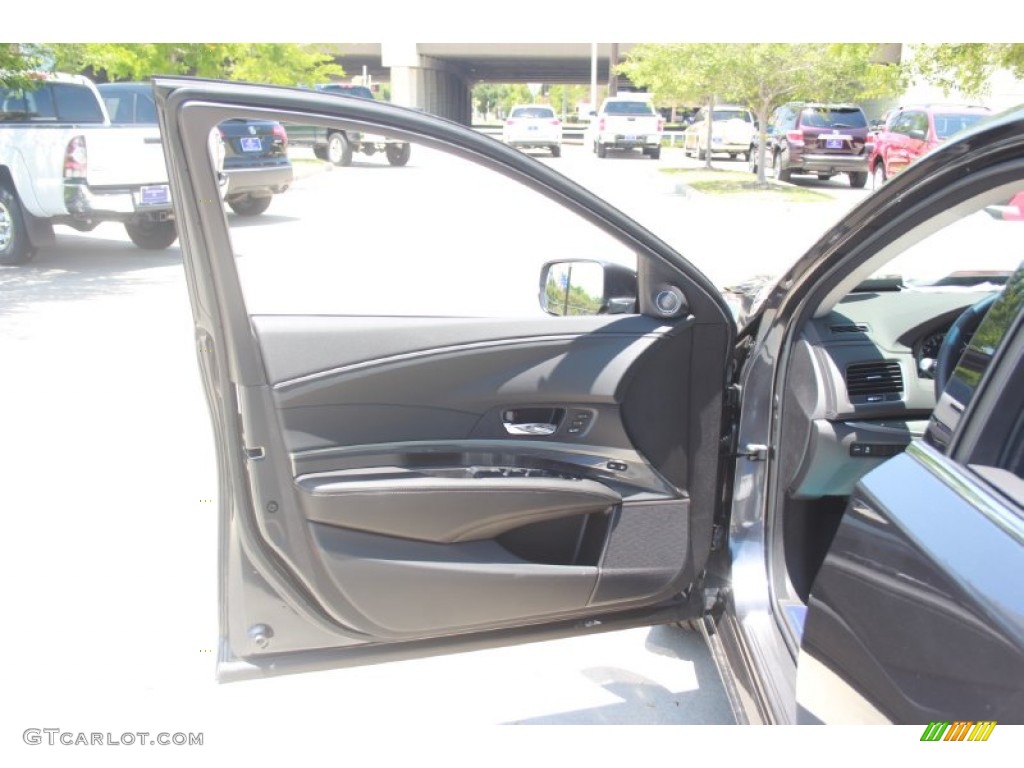 2014 Acura RLX Technology Package Ebony Door Panel Photo #82654258