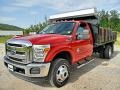 Vermillion Red 2012 Ford F350 Super Duty XLT Regular Cab 4x4 Dump Truck Exterior