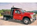 2012 Vermillion Red Ford F350 Super Duty XLT Regular Cab 4x4 Dump Truck  photo #4