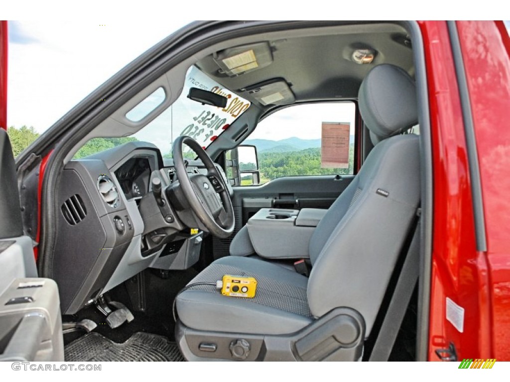 2012 Ford F350 Super Duty XLT Regular Cab 4x4 Dump Truck Front Seat Photo #82656142