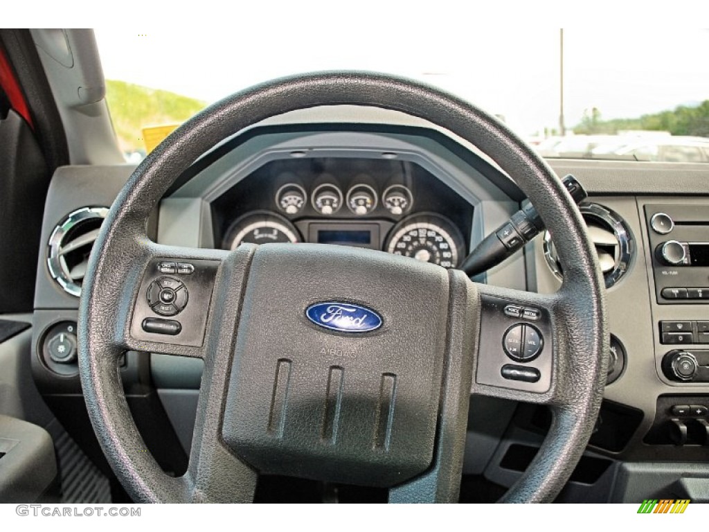 2012 Ford F350 Super Duty XLT Regular Cab 4x4 Dump Truck Steel Steering Wheel Photo #82656285
