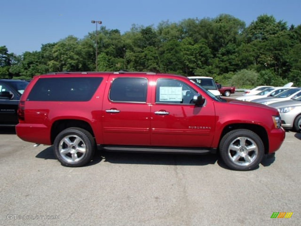 2013 Suburban LT 4x4 - Crystal Red Tintcoat / Ebony photo #1