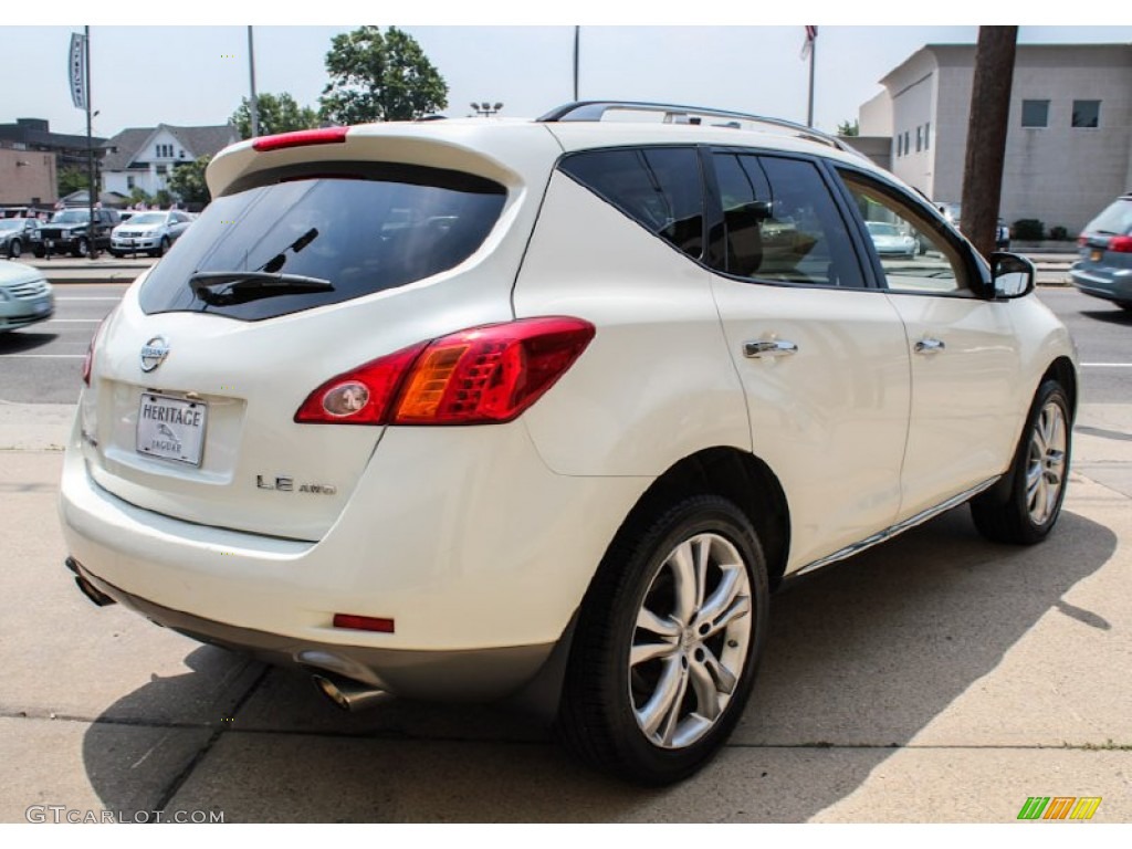 2009 Murano LE AWD - Glacier Pearl / Beige photo #6