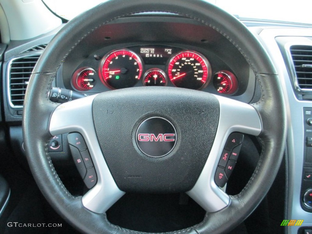 2009 GMC Acadia SLE AWD Light Titanium Steering Wheel Photo #82658932