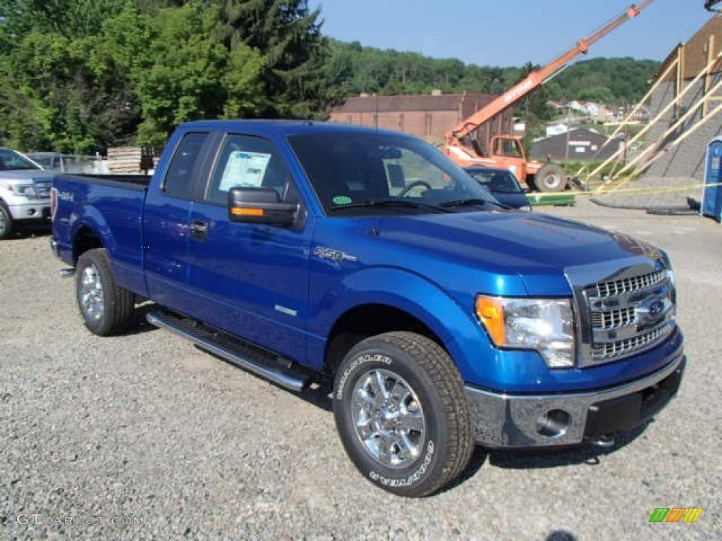 Blue Flame Metallic 2013 Ford F150 XLT SuperCab 4x4 Exterior Photo #82659025