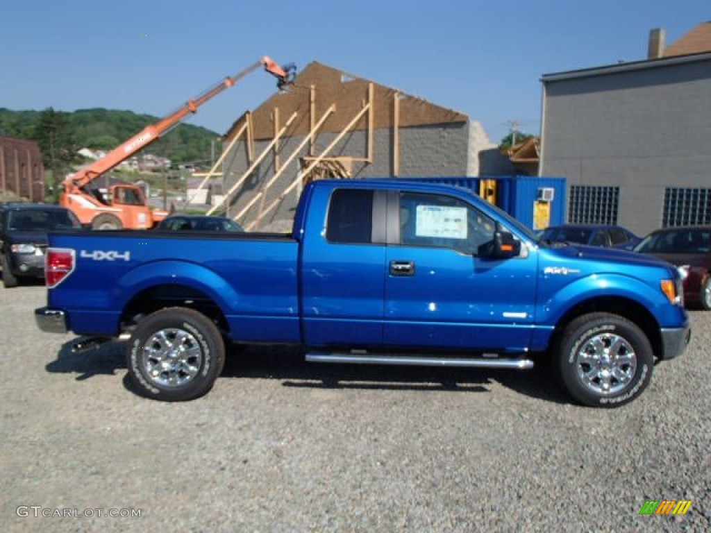 Blue Flame Metallic 2013 Ford F150 XLT SuperCab 4x4 Exterior Photo #82659041