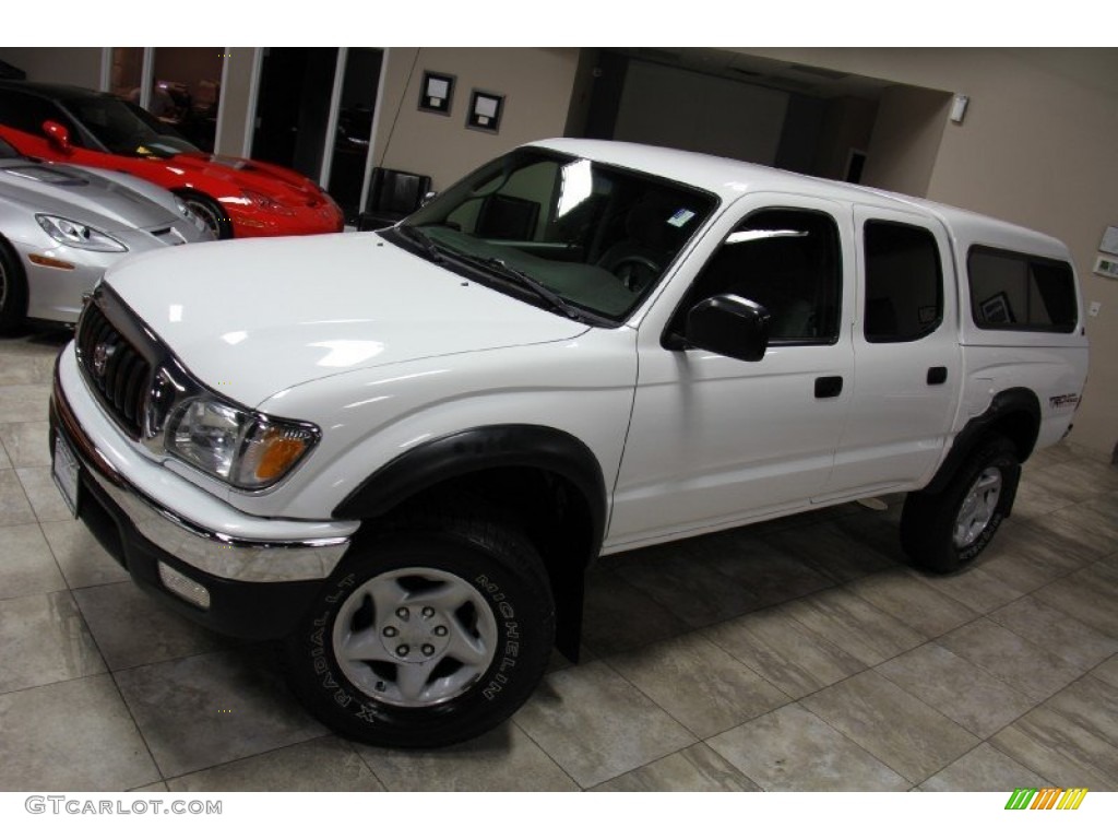 2004 Tacoma V6 PreRunner Double Cab - Super White / Charcoal photo #10