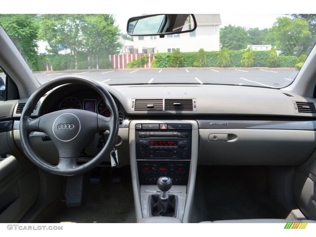 2004 Audi A4 1.8T quattro Sedan Grey Dashboard Photo #82661358