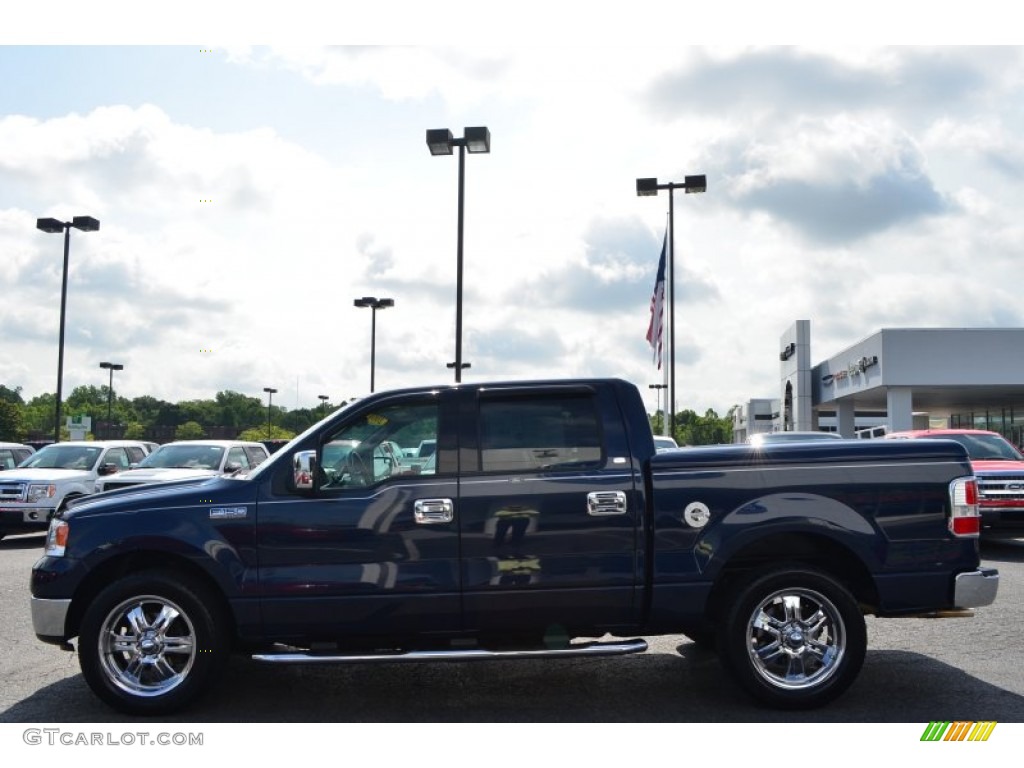 2004 F150 XLT SuperCrew - True Blue Metallic / Medium/Dark Flint photo #5