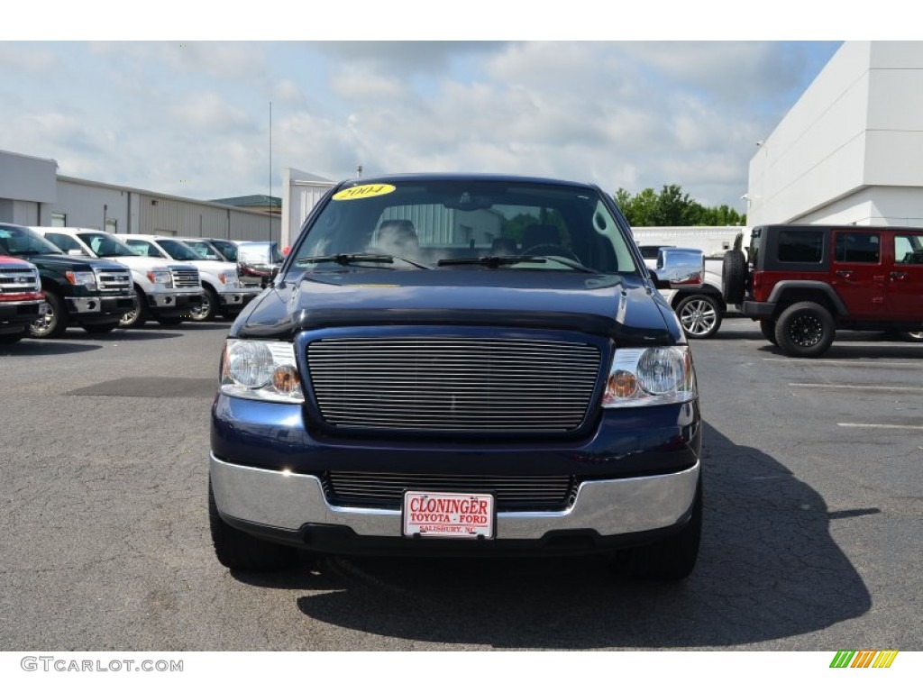 2004 F150 XLT SuperCrew - True Blue Metallic / Medium/Dark Flint photo #7