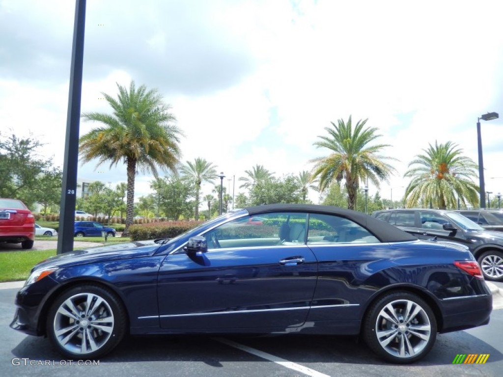 Lunar Blue Metallic 2014 Mercedes-Benz E 350 Cabriolet Exterior Photo #82662999