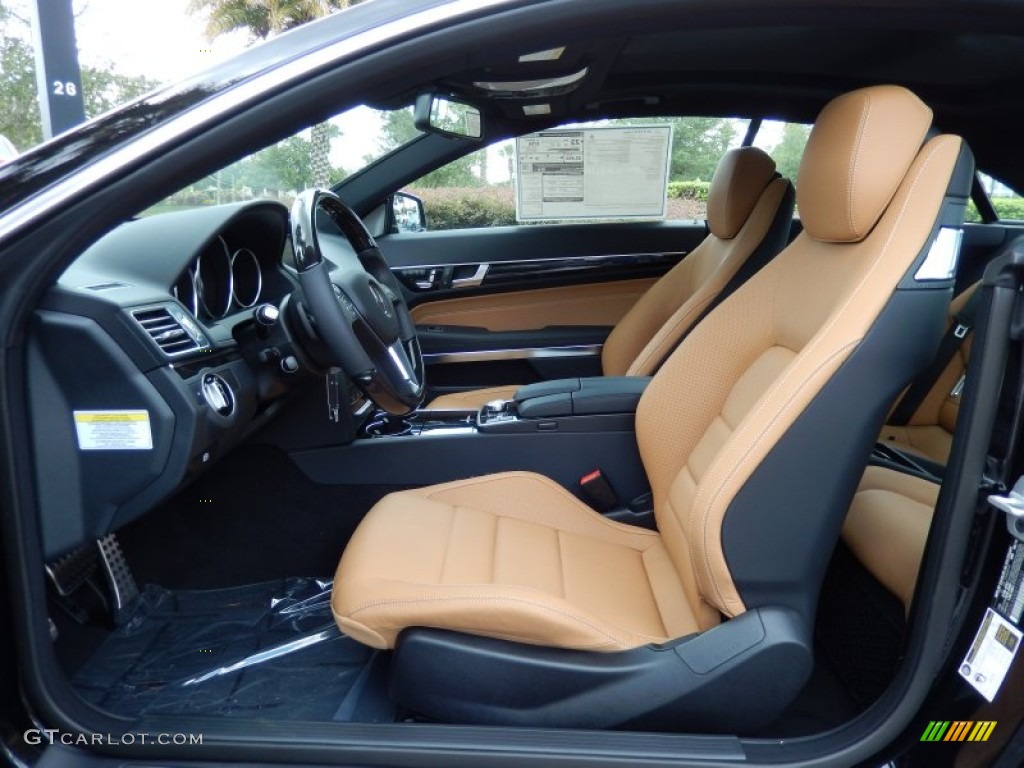 Natural Beige/Black Interior 2014 Mercedes-Benz E 350 Coupe Photo #82663366