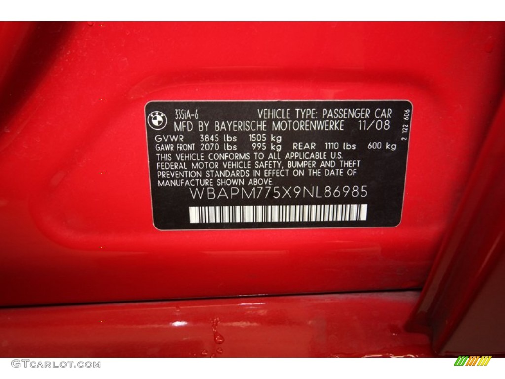2009 3 Series 335i Sedan - Crimson Red / Beige photo #9