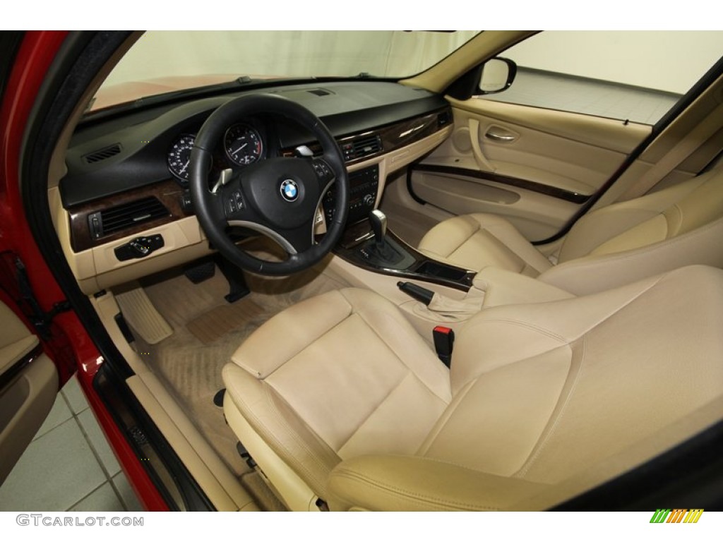 2009 3 Series 335i Sedan - Crimson Red / Beige photo #13