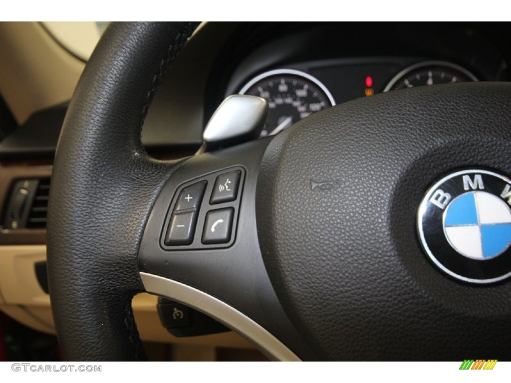 2009 3 Series 335i Sedan - Crimson Red / Beige photo #25