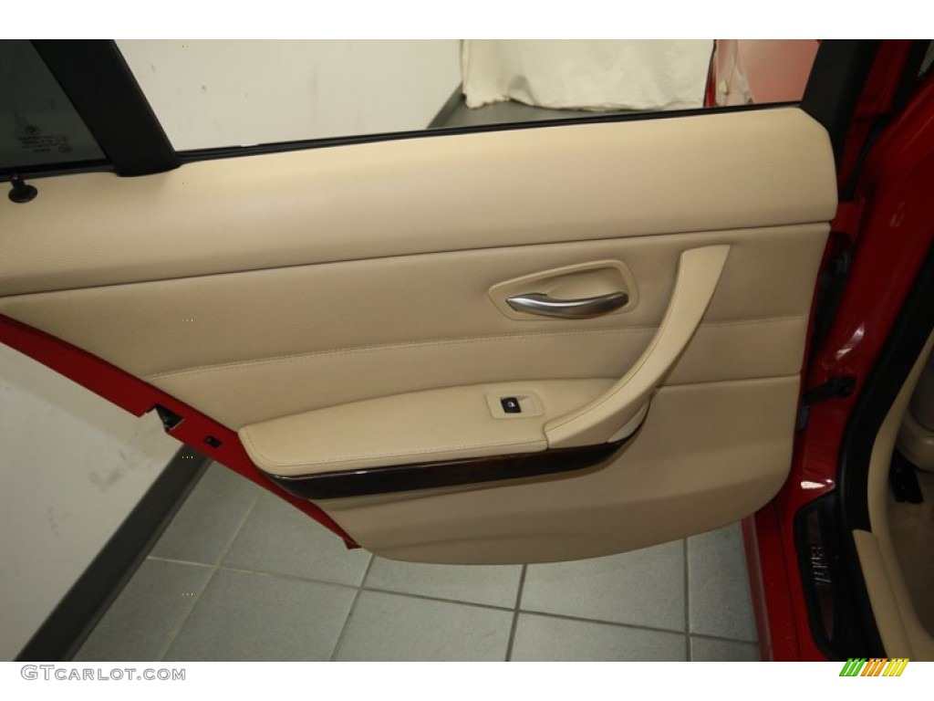 2009 3 Series 335i Sedan - Crimson Red / Beige photo #27