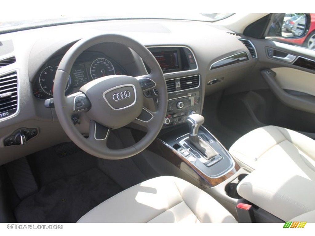 Pistachio Beige Interior 2013 Audi Q5 2.0 TFSI quattro Photo #82666465