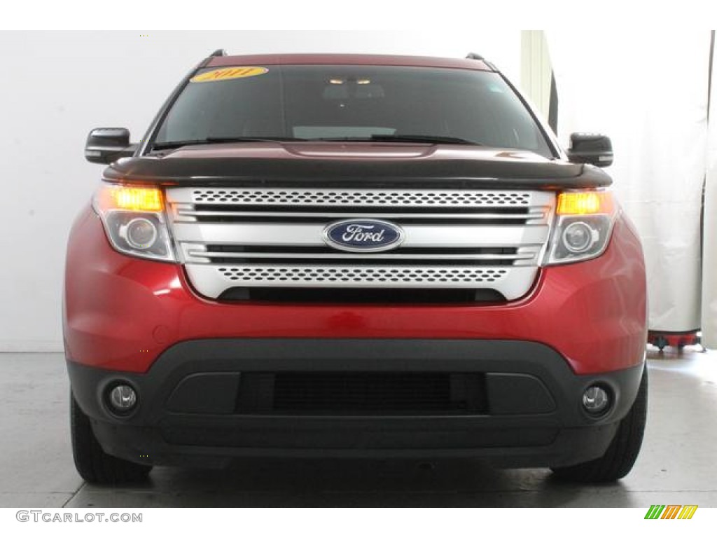 2011 Explorer XLT 4WD - Red Candy Metallic / Charcoal Black photo #3