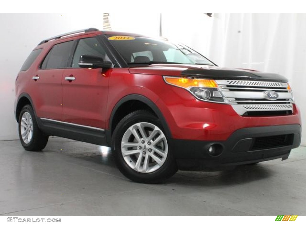2011 Explorer XLT 4WD - Red Candy Metallic / Charcoal Black photo #5