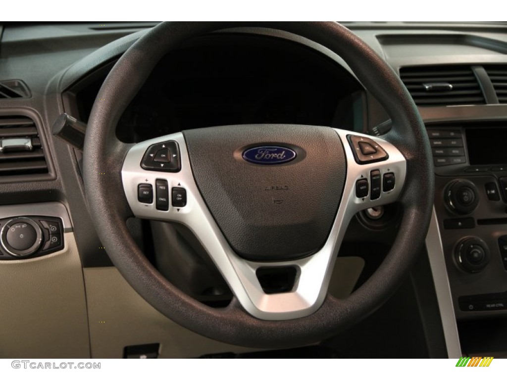 2011 Ford Explorer 4WD Medium Light Stone Steering Wheel Photo #82666998
