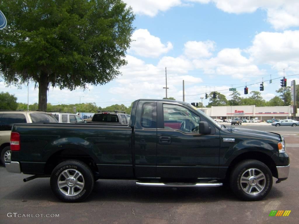 2006 F150 XLT Regular Cab - Aspen Green Metallic / Tan photo #2