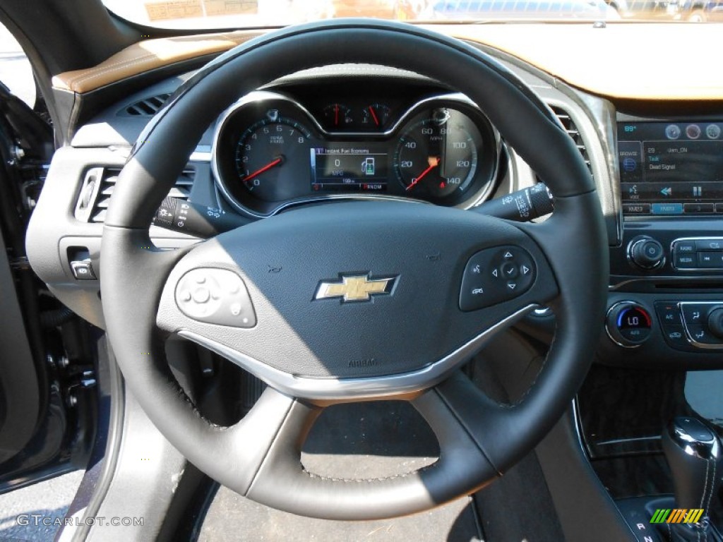 2014 Chevrolet Impala LTZ Jet Black/Mojave Steering Wheel Photo #82671314