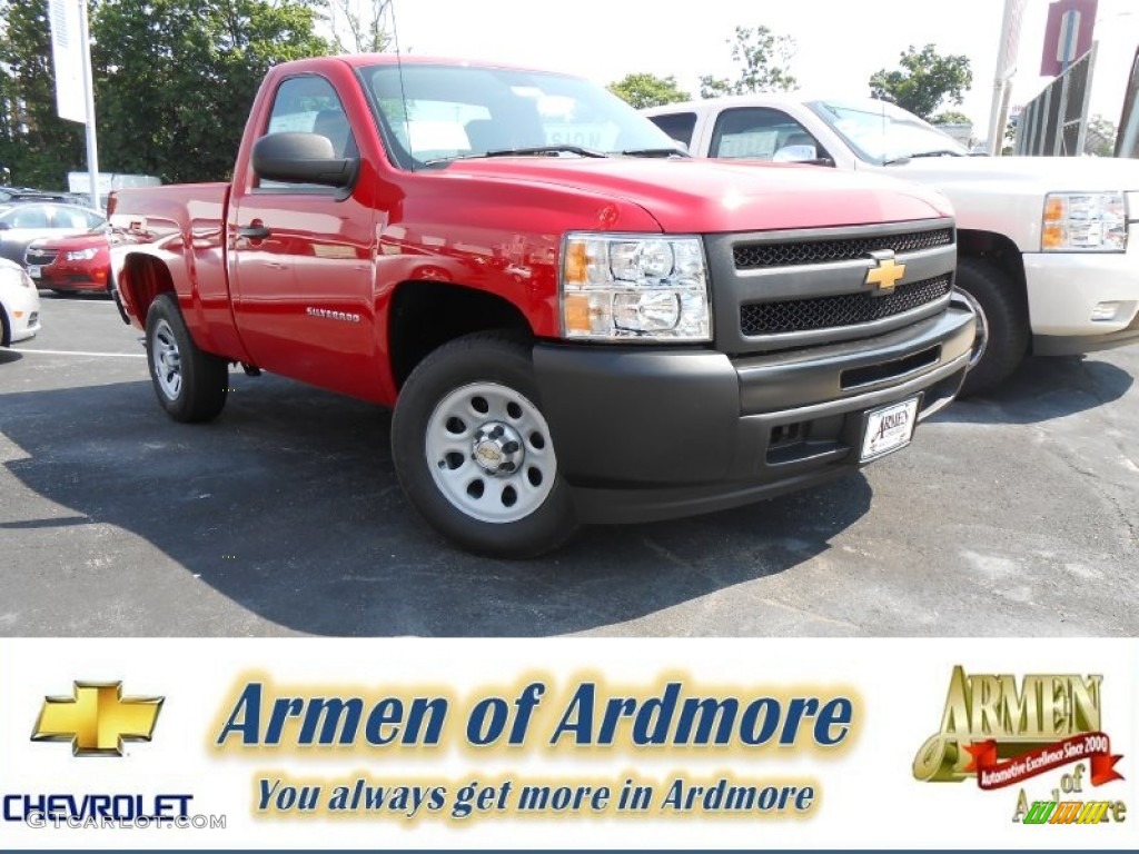 2013 Silverado 1500 Work Truck Regular Cab - Victory Red / Dark Titanium photo #1