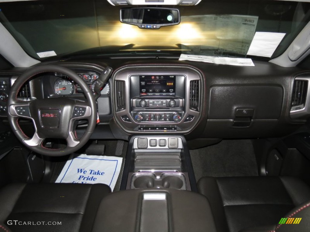 2014 GMC Sierra 1500 SLT Crew Cab 4x4 Jet Black Dashboard Photo #82675343