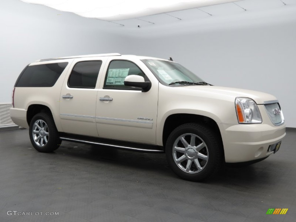 2013 Yukon XL Denali AWD - White Diamond Tricoat / Cocoa/Light Cashmere photo #1