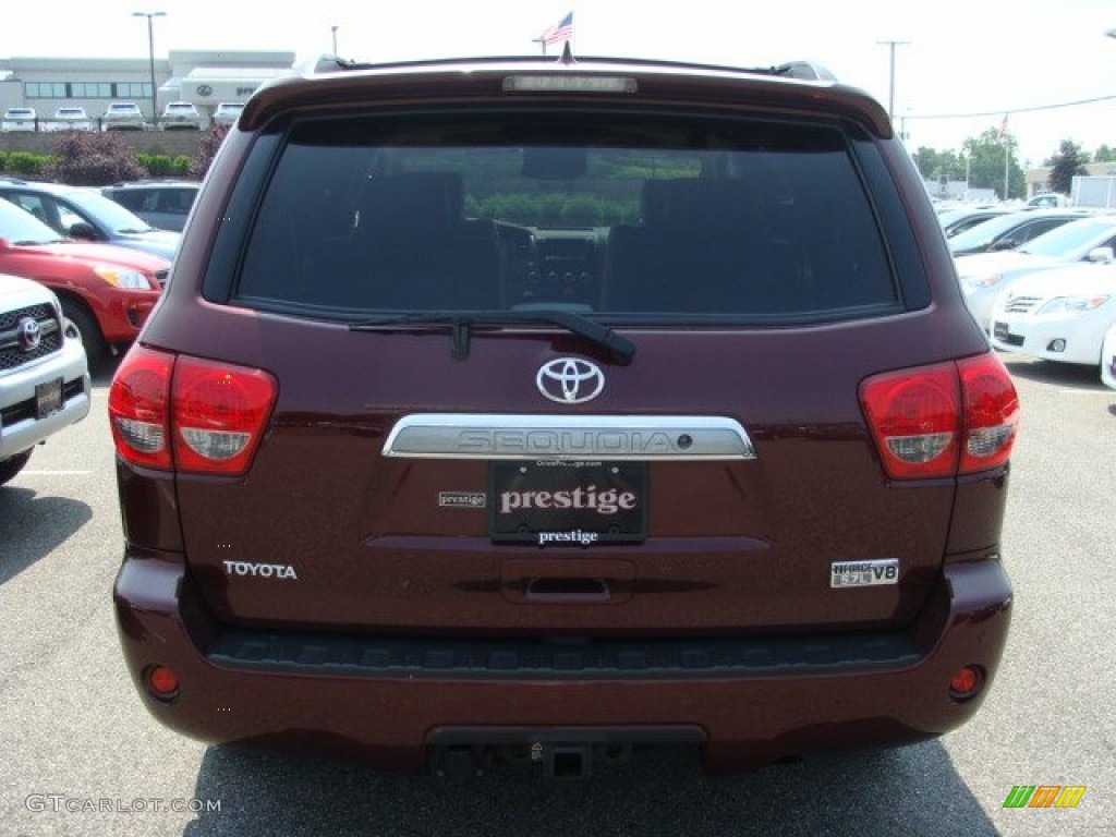 2010 Sequoia Platinum 4WD - Cassis Red Pearl / Sand Beige photo #5