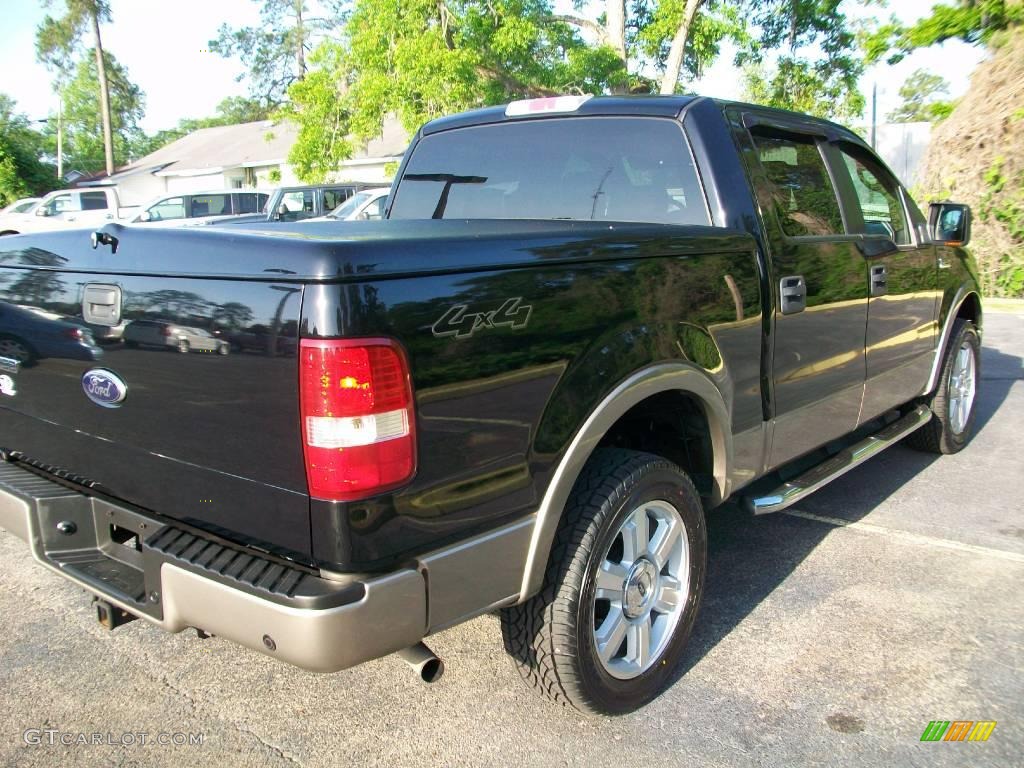 2006 F150 Lariat SuperCrew 4x4 - Black / Black/Medium Flint photo #3