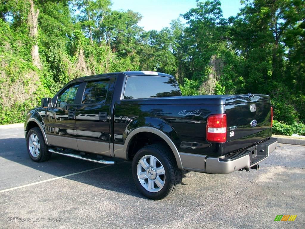2006 F150 Lariat SuperCrew 4x4 - Black / Black/Medium Flint photo #5